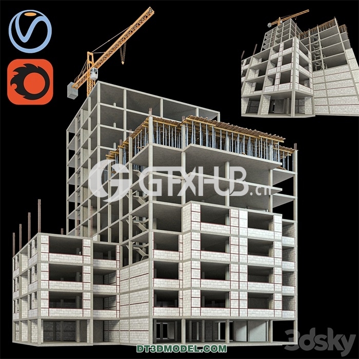 Architecture – Building – Modular Construction Site 02 - thumbnail 1