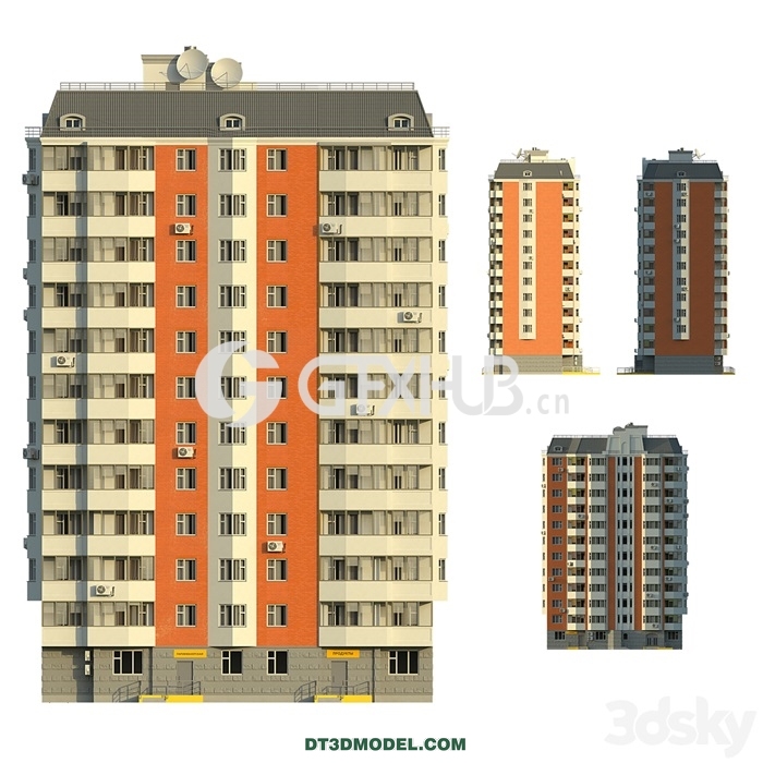 Architecture – Building – P44T 1 section 12 floors - thumbnail 1