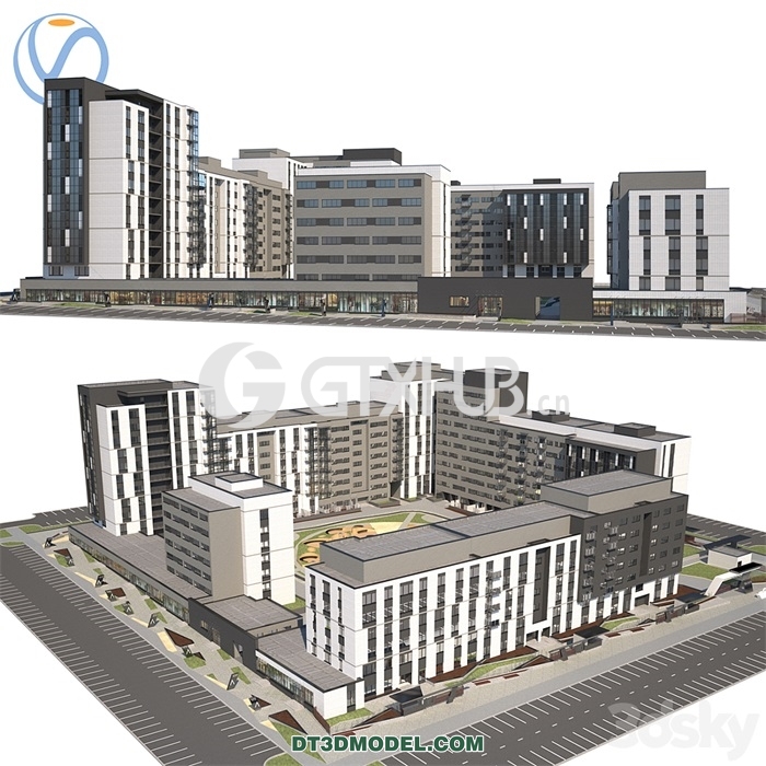 Architecture – Building – Quarterly building – multi-apartment house 4 - thumbnail 1