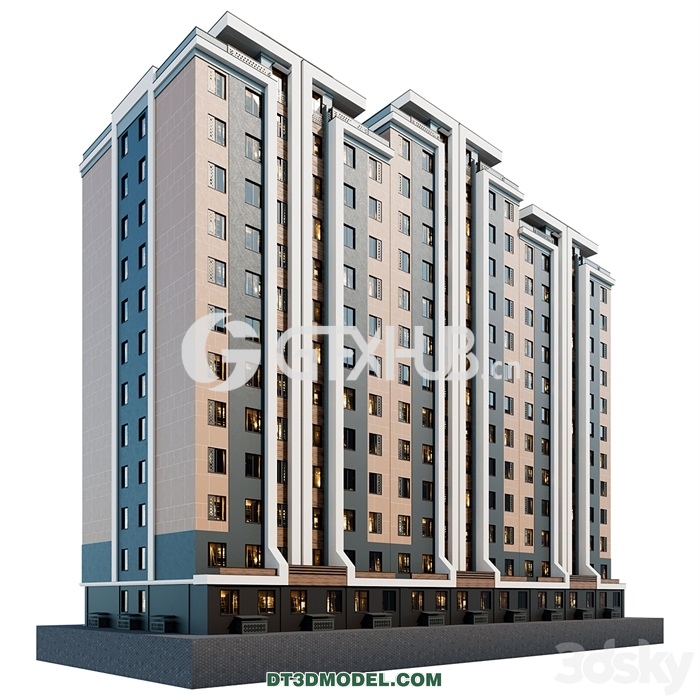 Architecture – Building – Residential building 12 floors - thumbnail 1