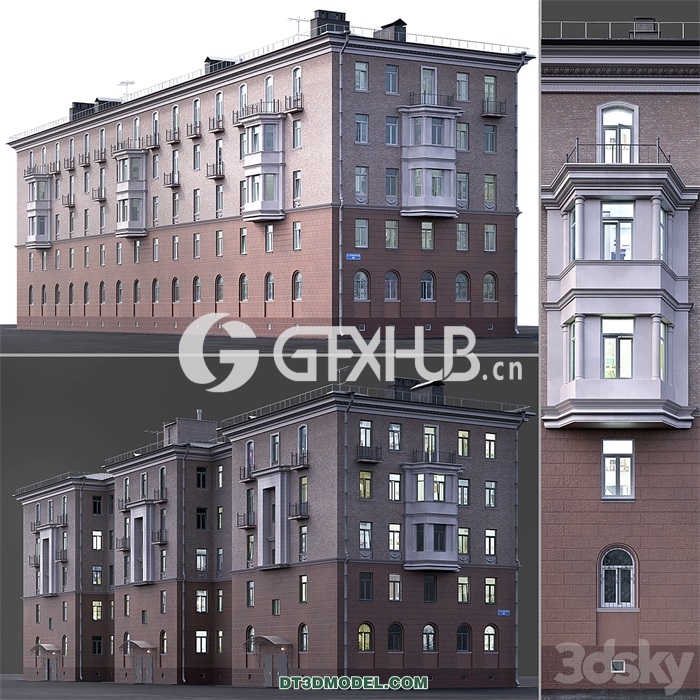 Architecture – Building – Residential building in classic style - thumbnail 1