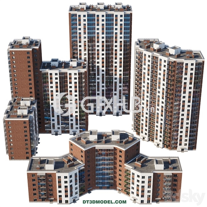 Architecture – Building – Set of multi-storey buildings - thumbnail 1