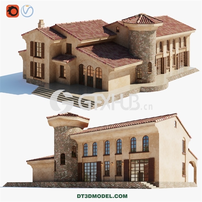 Architecture – Building – Spanish Colonial Villa - thumbnail 1