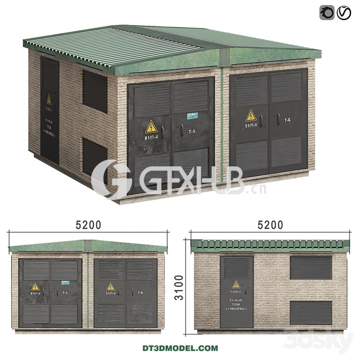 Architecture – Building – Transformer substation - thumbnail 1