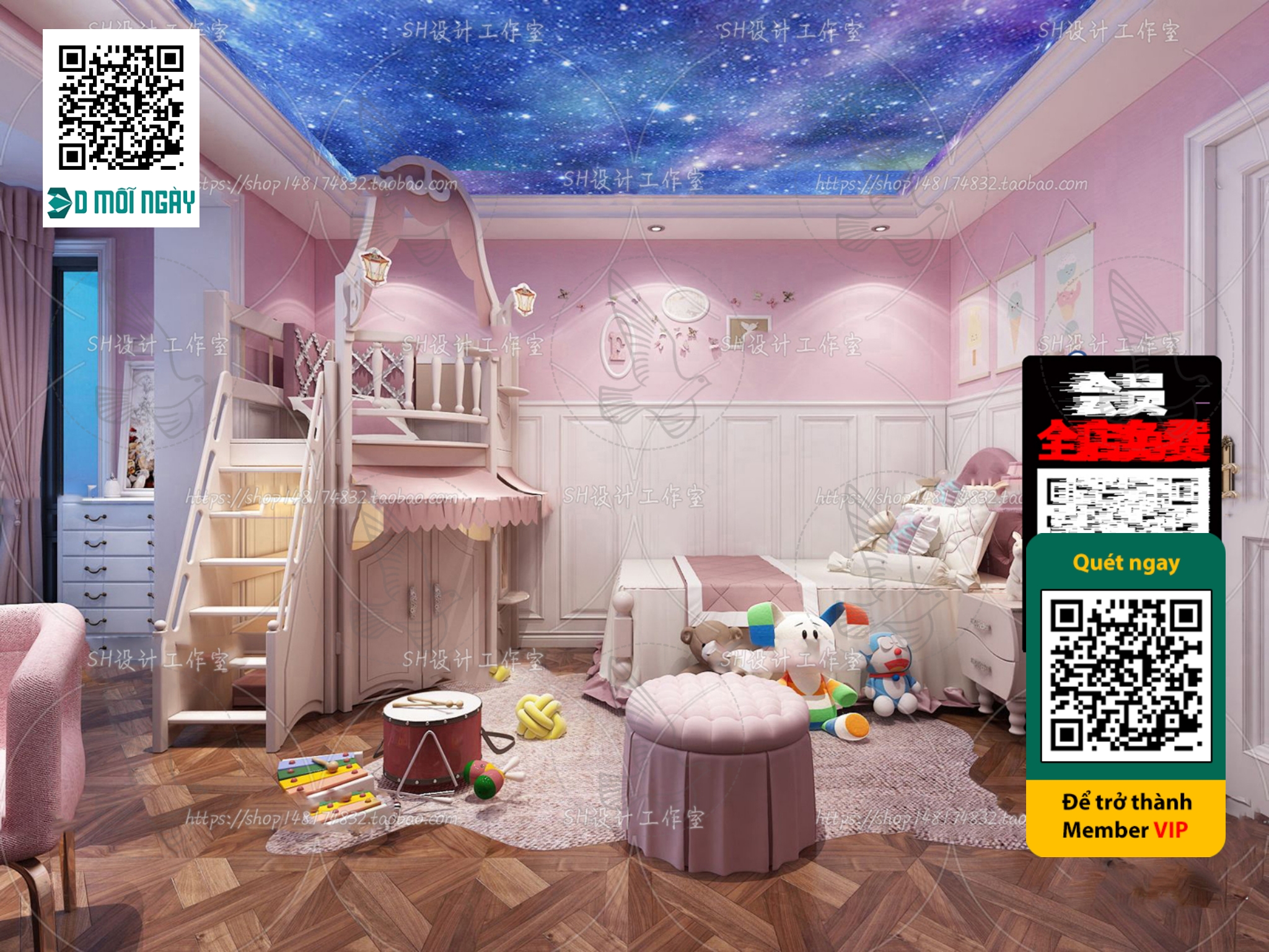 CHILDROOM SETS – VRAY / CORONA – 3D MODEL – 4662 - thumbnail 1