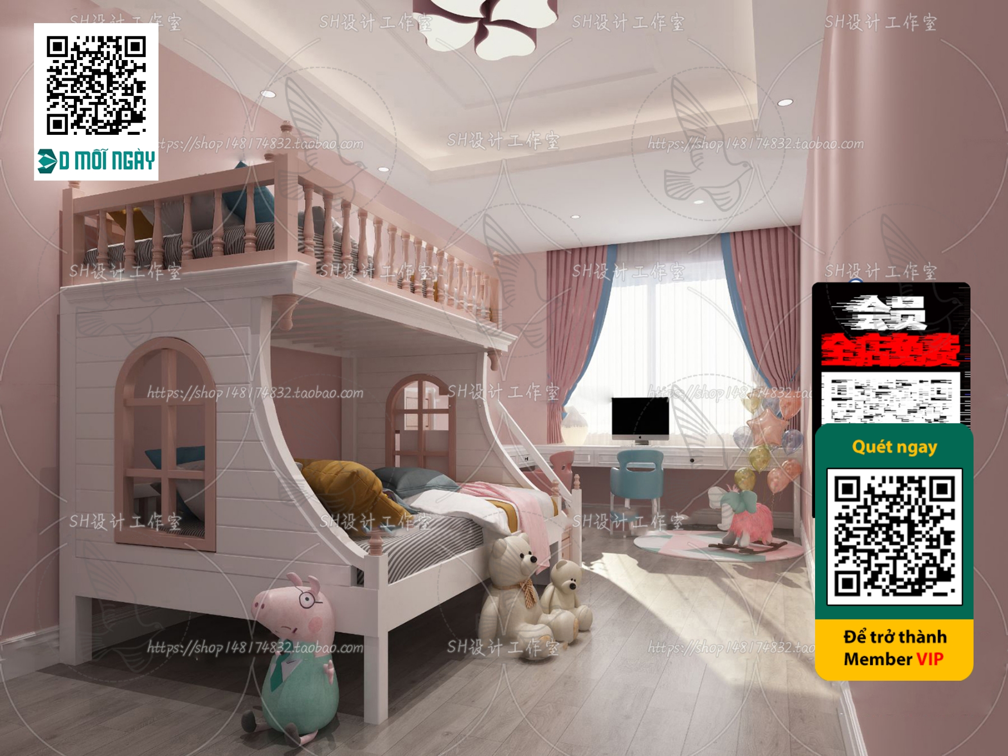 CHILDROOM SETS – VRAY / CORONA – 3D MODEL – 4675 - thumbnail 1