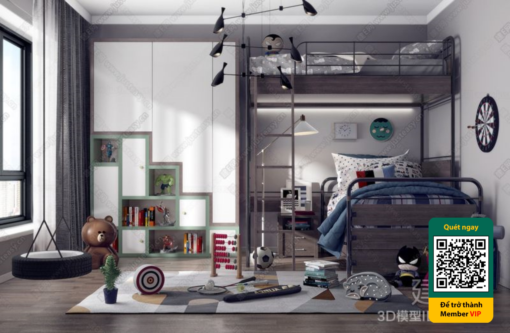 CHILDROOM SETS – VRAY / CORONA – 3D MODEL – 5420 - thumbnail 1