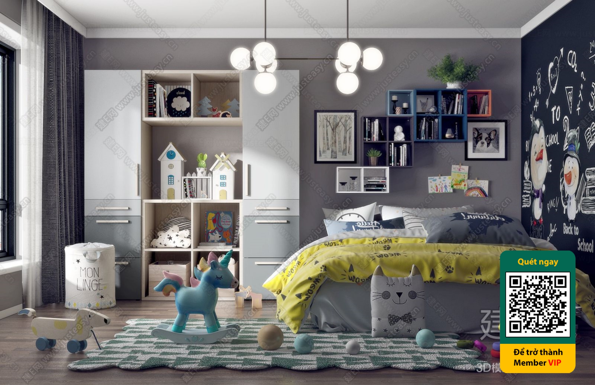 CHILDROOM SETS – VRAY / CORONA – 3D MODEL – 5421 - thumbnail 1