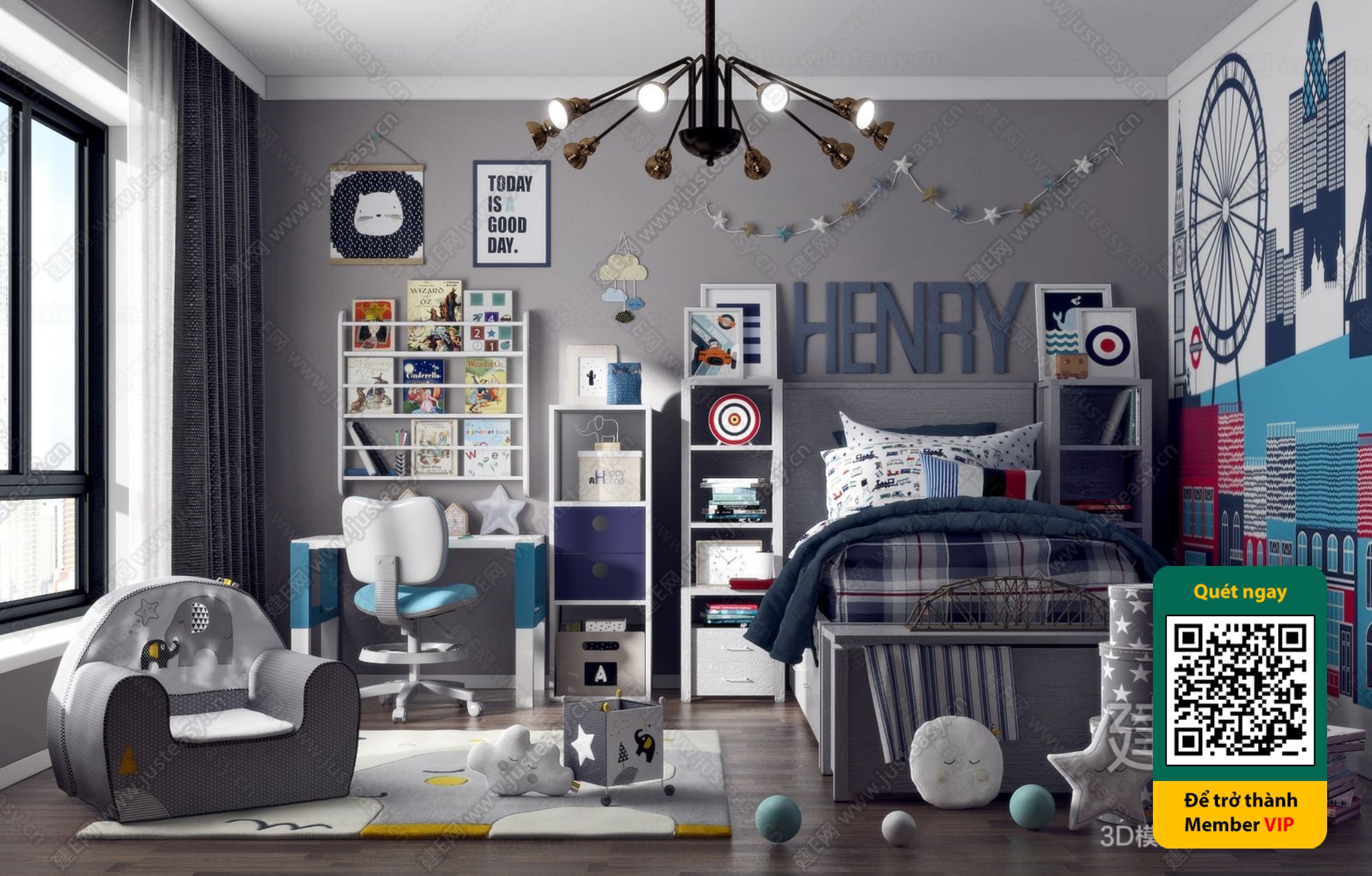 CHILDROOM SETS – VRAY / CORONA – 3D MODEL – 5422 - thumbnail 1