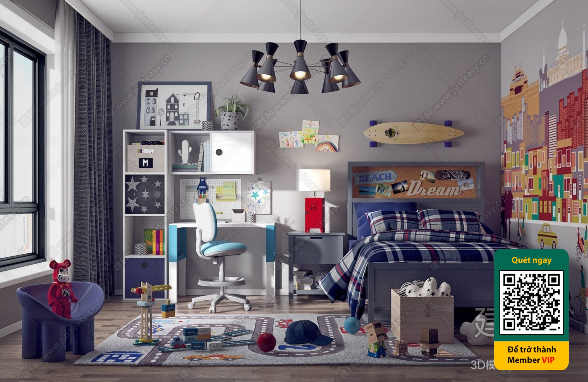 CHILDROOM SETS – VRAY / CORONA – 3D MODEL – 5425 - thumbnail 1