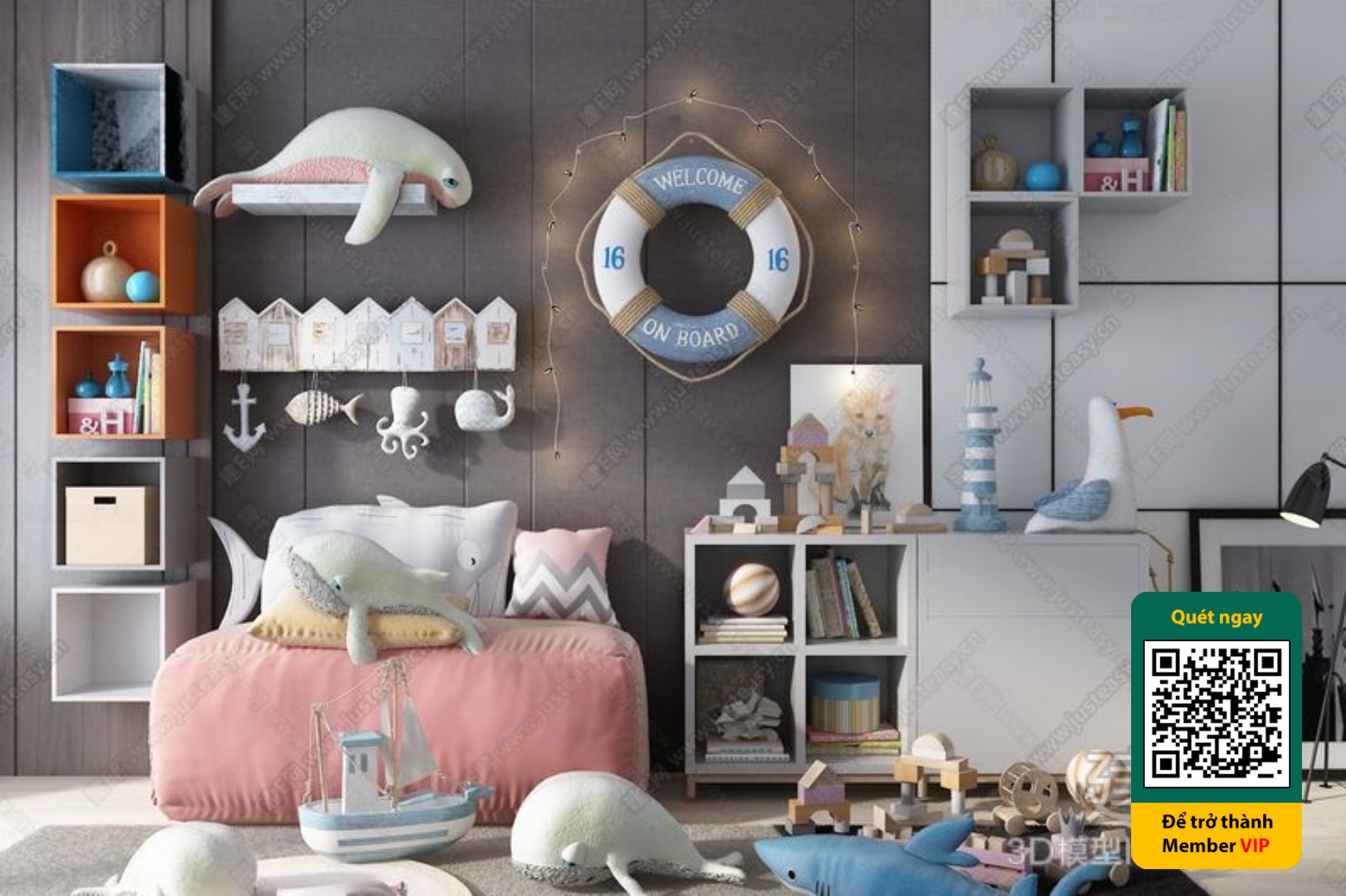 CHILDROOM SETS – VRAY / CORONA – 3D MODEL – 5428 - thumbnail 1