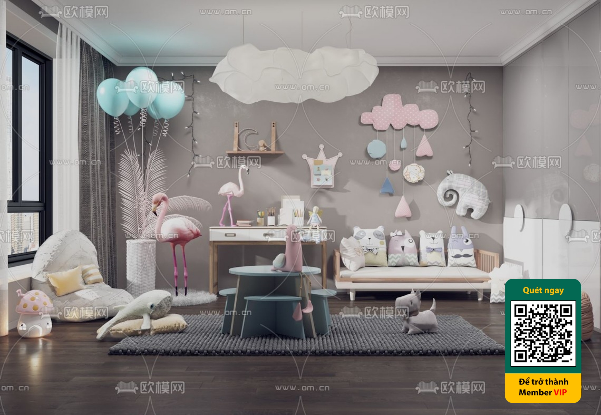 CHILDROOM SETS – VRAY / CORONA – 3D MODEL – 5436 - thumbnail 1