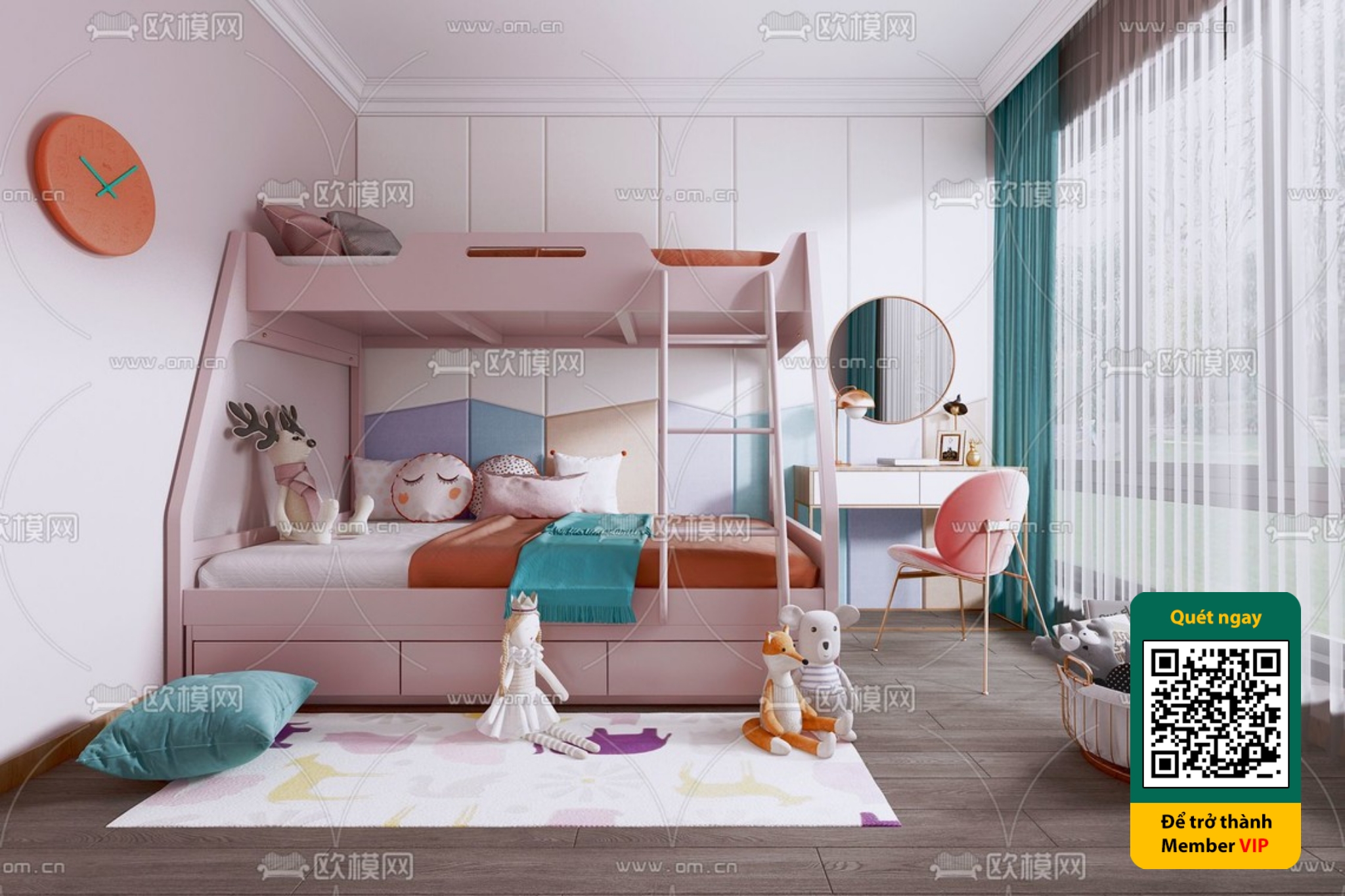 CHILDROOM SETS – VRAY / CORONA – 3D MODEL – 5450 - thumbnail 1