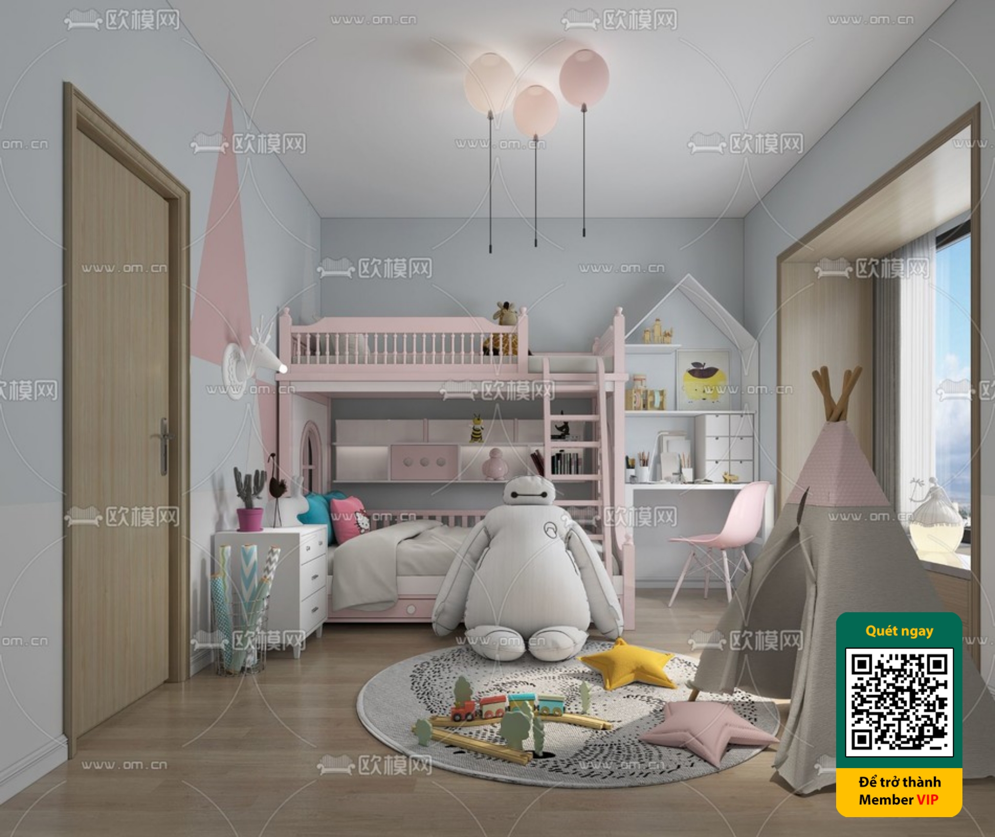 CHILDROOM SETS – VRAY / CORONA – 3D MODEL – 5452 - thumbnail 1