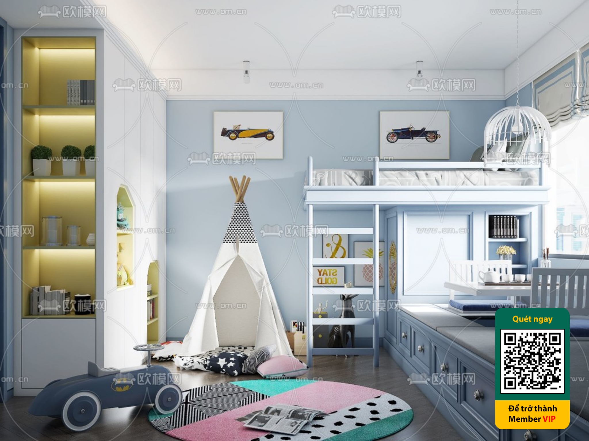 CHILDROOM SETS – VRAY / CORONA – 3D MODEL – 5457 - thumbnail 1