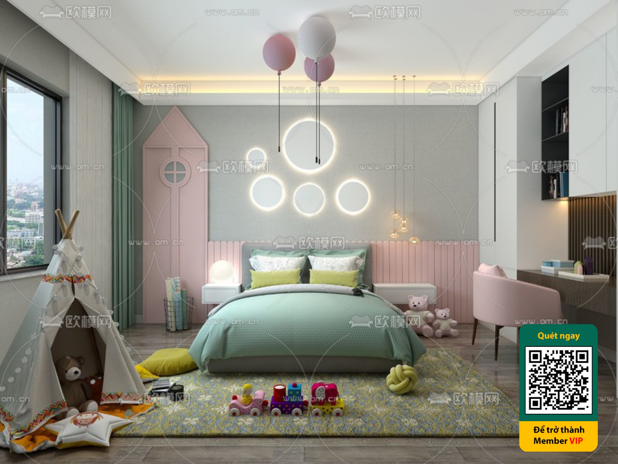 CHILDROOM SETS – VRAY / CORONA – 3D MODEL – 5467 - thumbnail 1