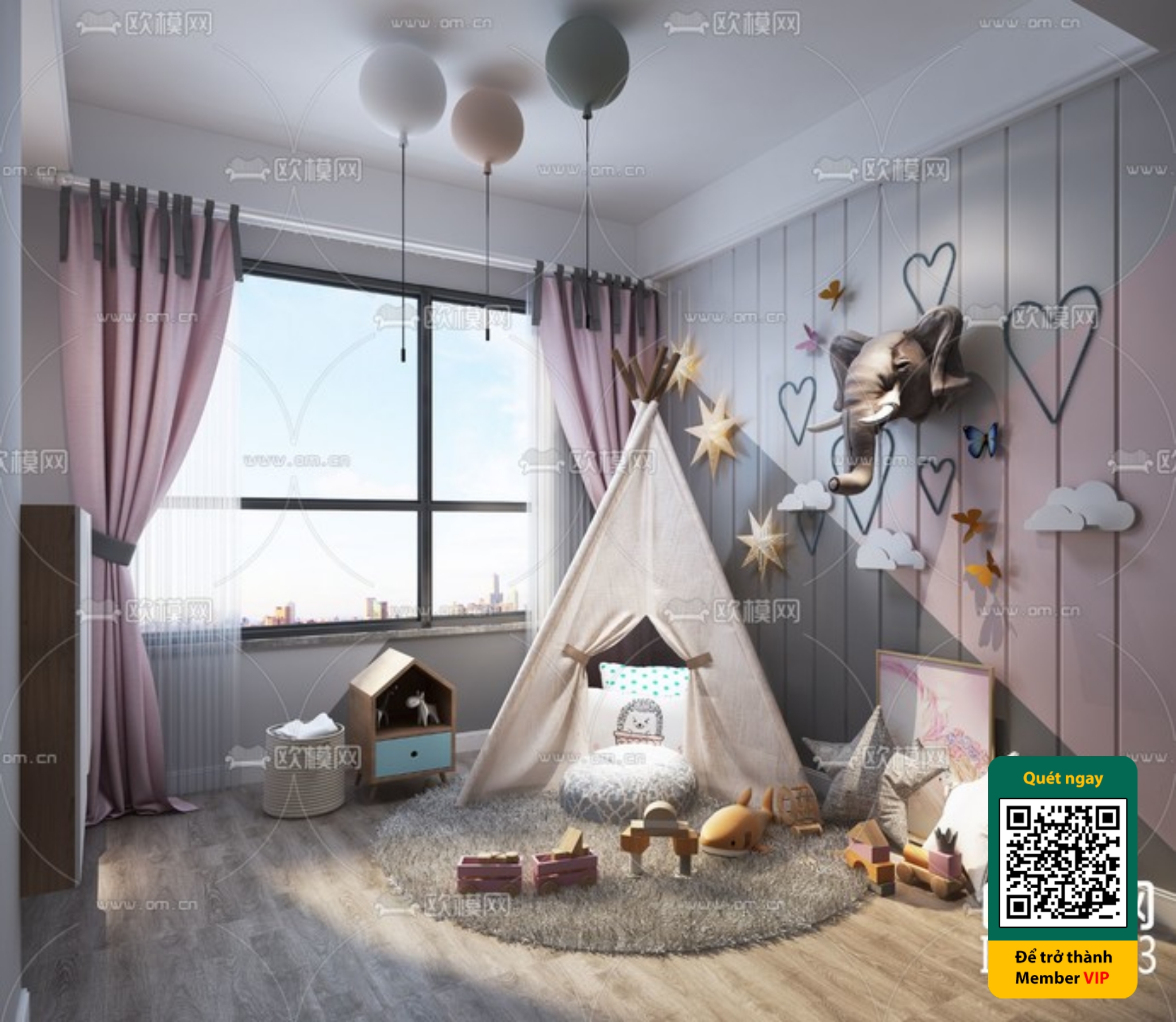 CHILDROOM SETS – VRAY / CORONA – 3D MODEL – 5471 - thumbnail 1