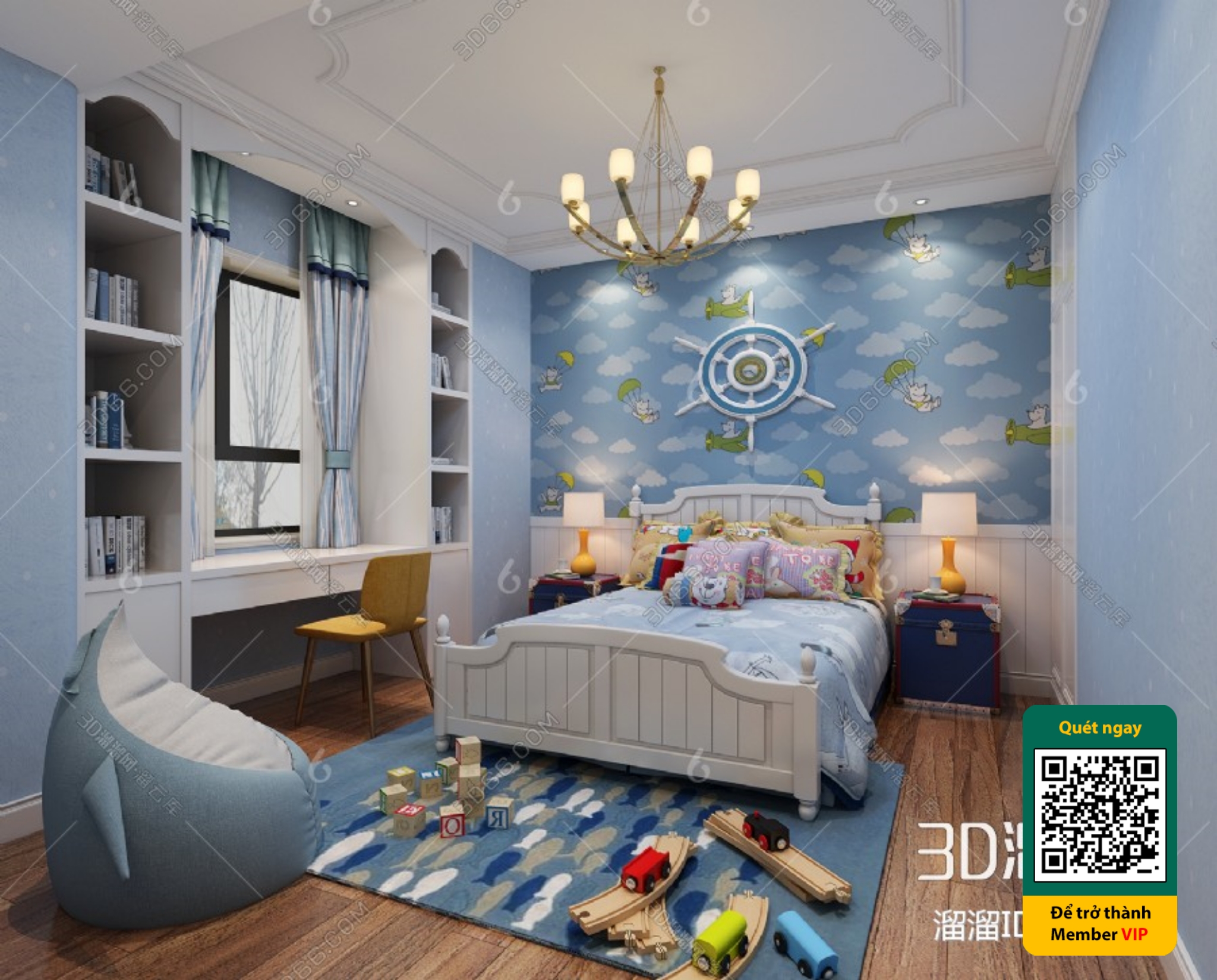 CHILDROOM SETS – VRAY / CORONA – 3D MODEL – 5476 - thumbnail 1