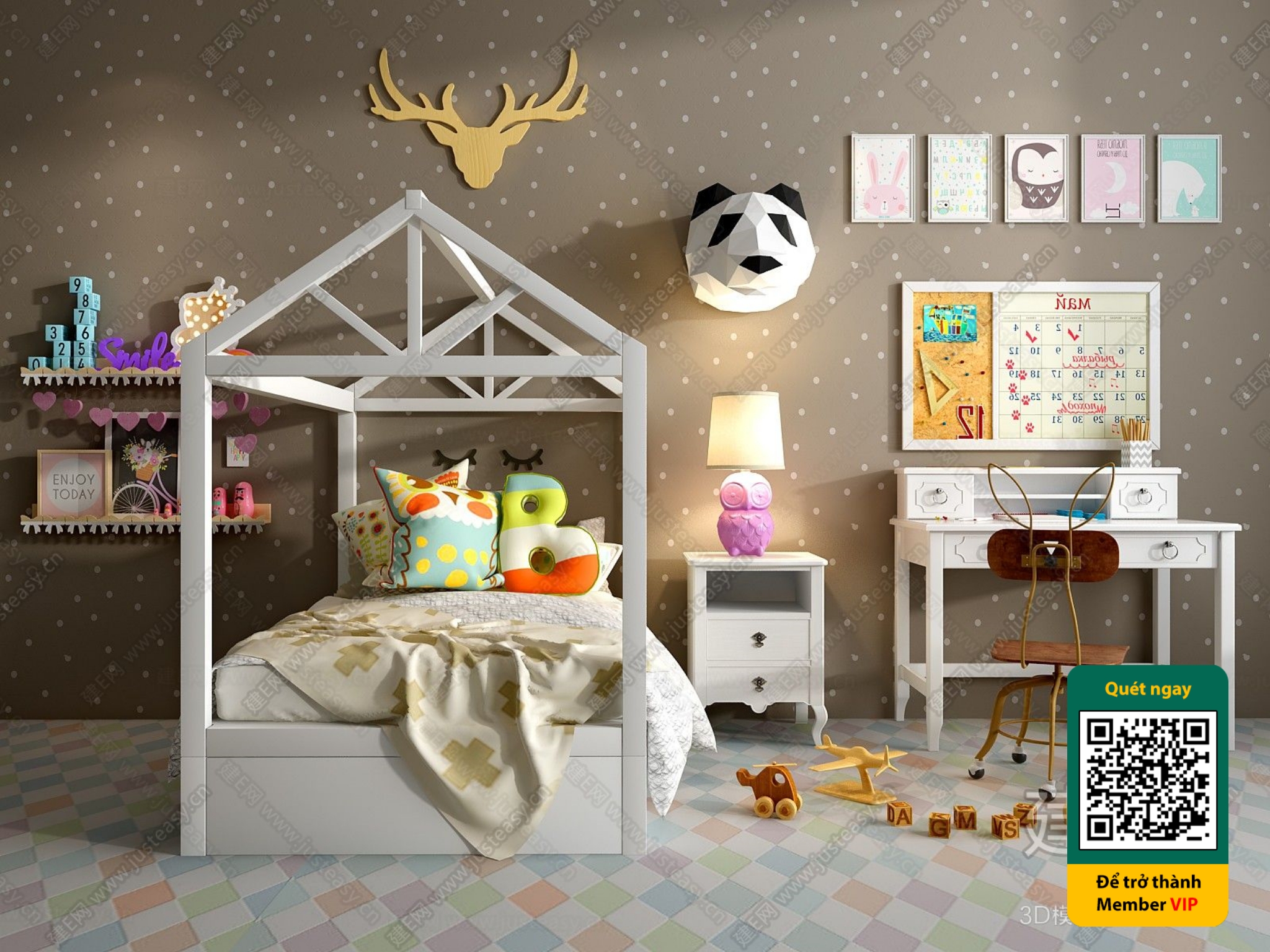 CHILDROOM SETS – VRAY / CORONA – 3D MODEL – 5484 - thumbnail 1