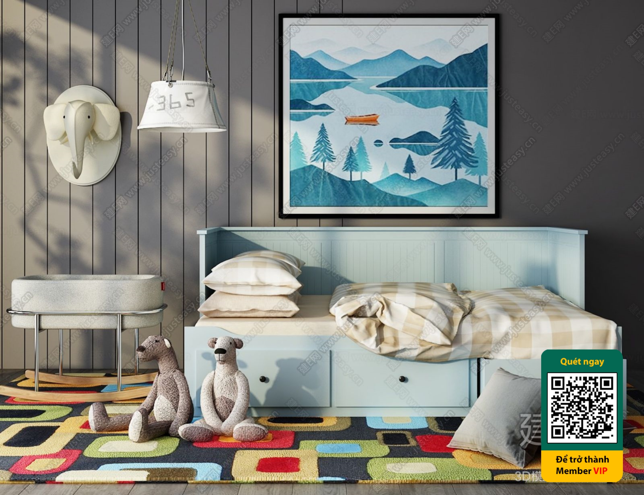 CHILDROOM SETS – VRAY / CORONA – 3D MODEL – 5488 - thumbnail 1