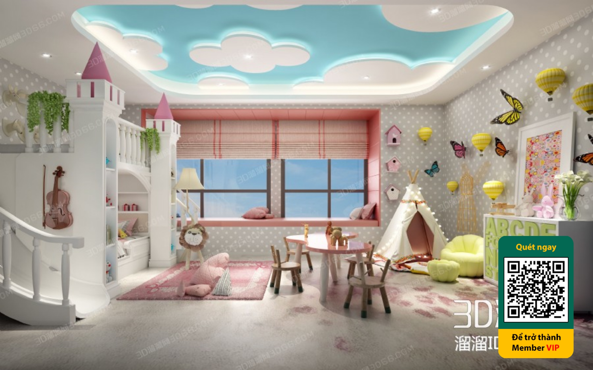 CHILDROOM SETS – VRAY / CORONA – 3D MODEL – 5666 - thumbnail 1