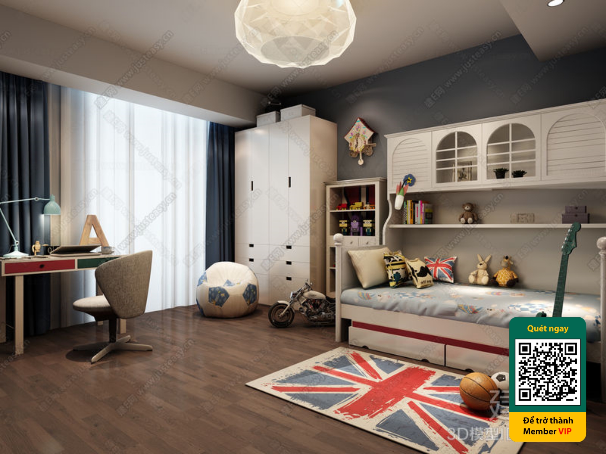 CHILDROOM SETS – VRAY / CORONA – 3D MODEL – 5667 - thumbnail 1