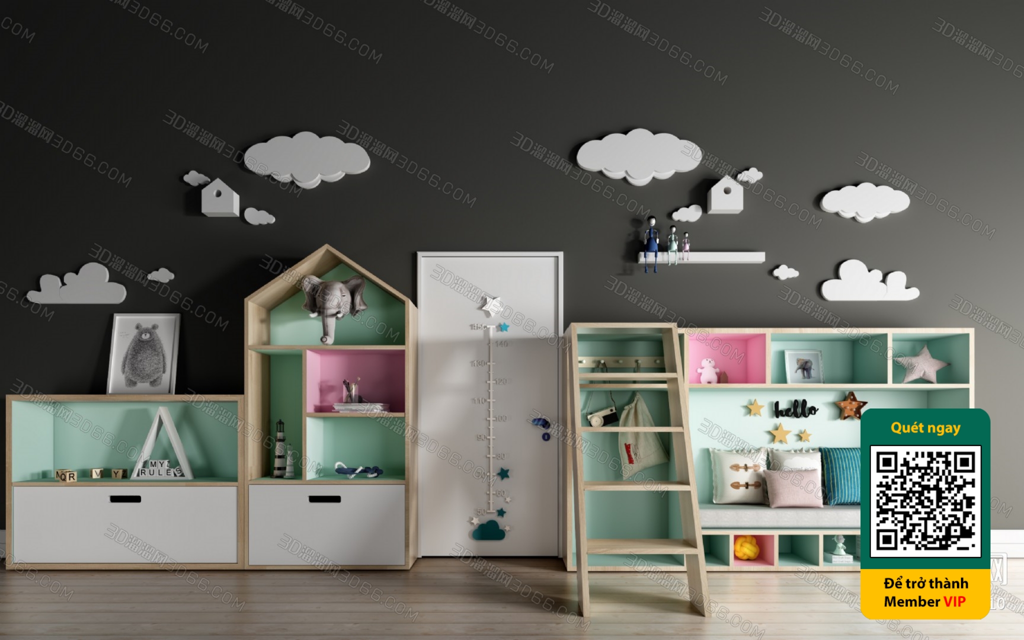 CHILDROOM SETS – VRAY / CORONA – 3D MODEL – 5684 - thumbnail 1