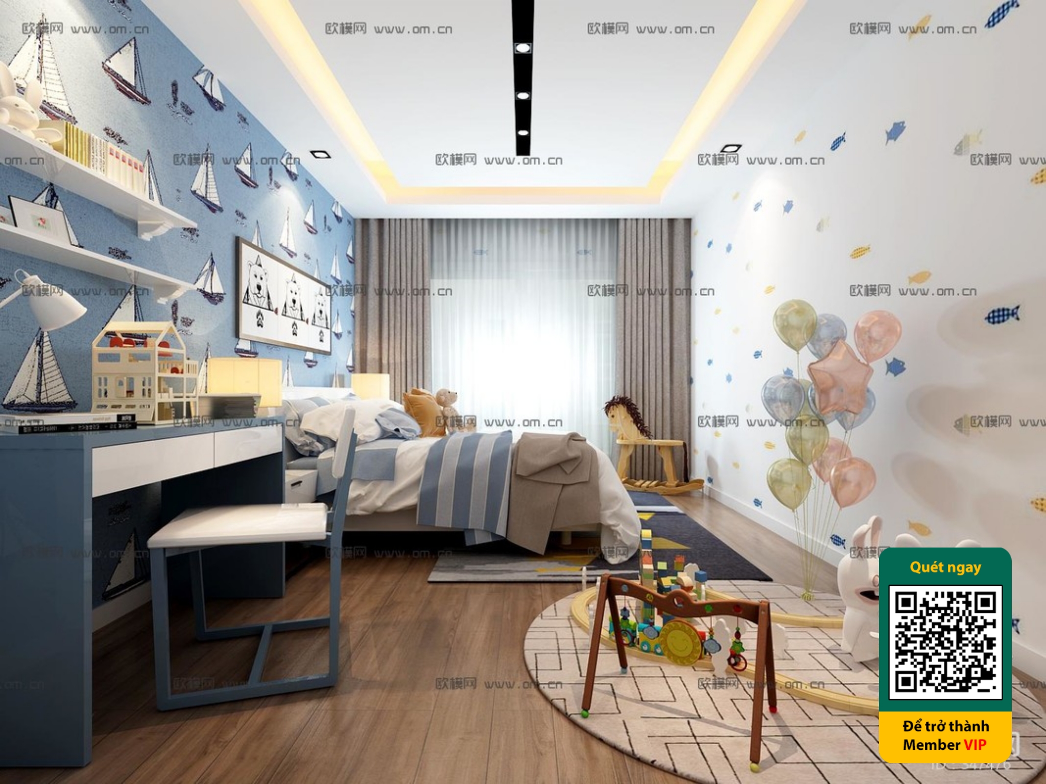 CHILDROOM SETS – VRAY / CORONA – 3D MODEL – 5687 - thumbnail 1