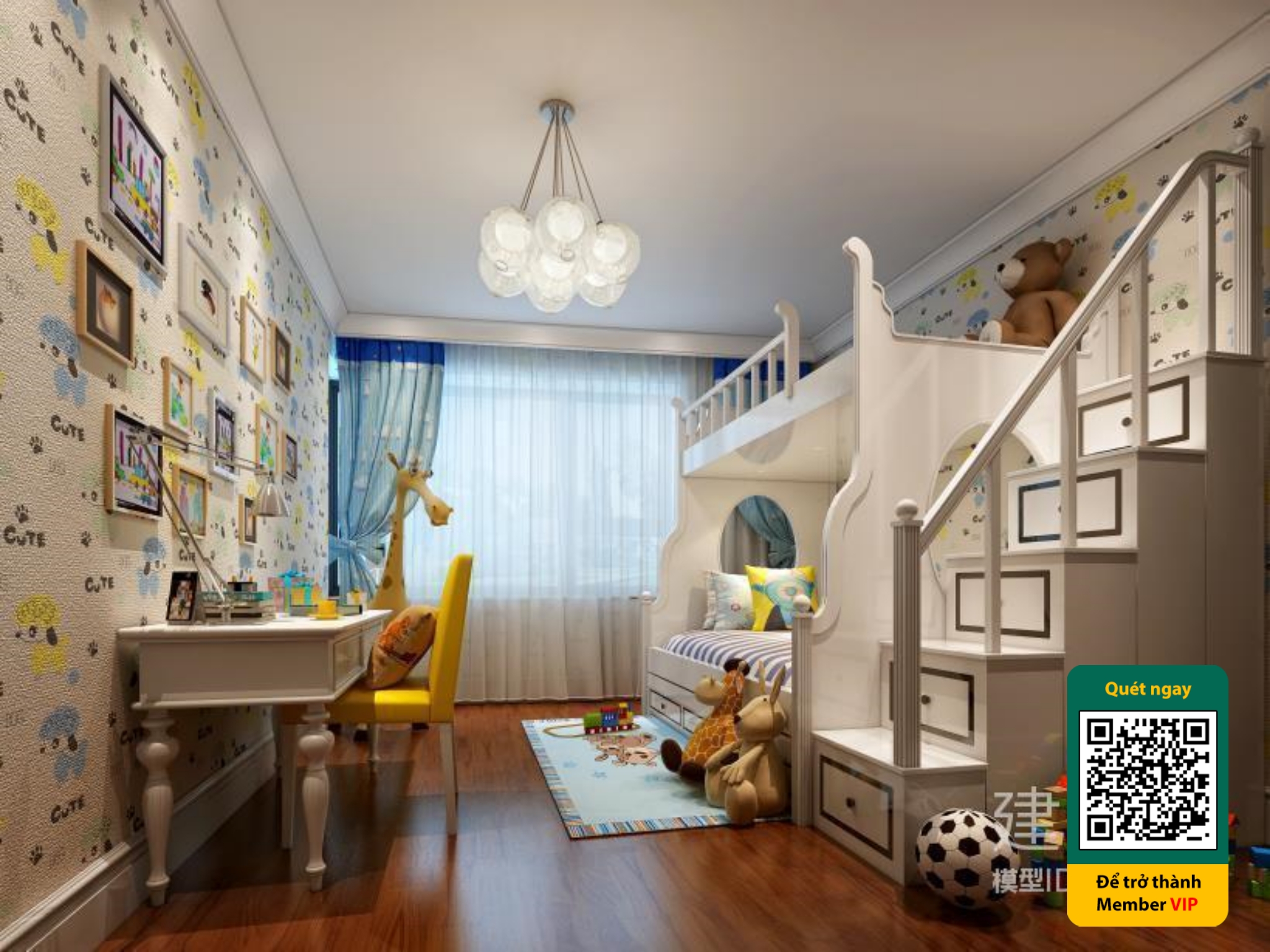 CHILDROOM SETS – VRAY / CORONA – 3D MODEL – 5696 - thumbnail 1