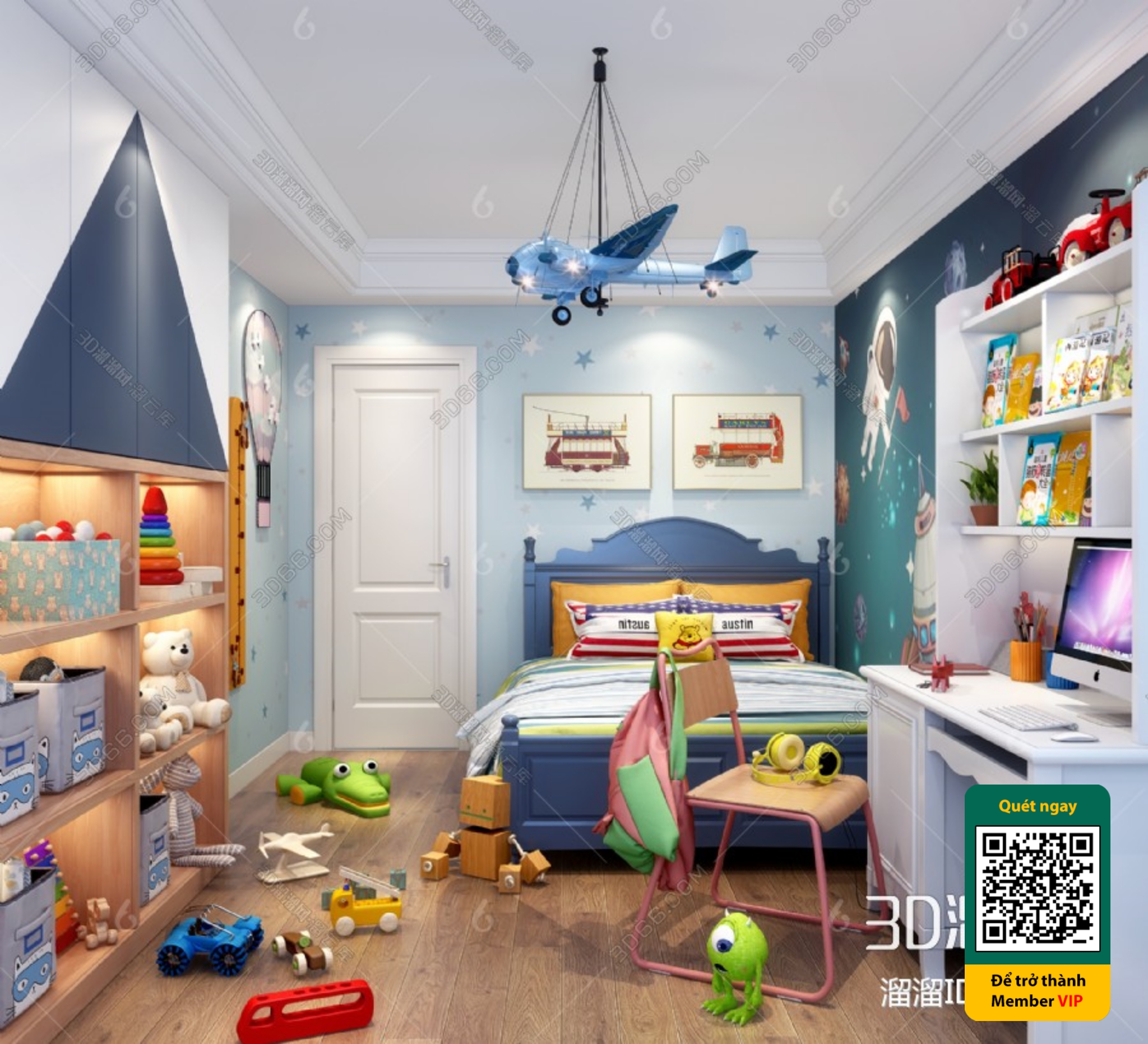 CHILDROOM SETS – VRAY / CORONA – 3D MODEL – 5704 - thumbnail 1