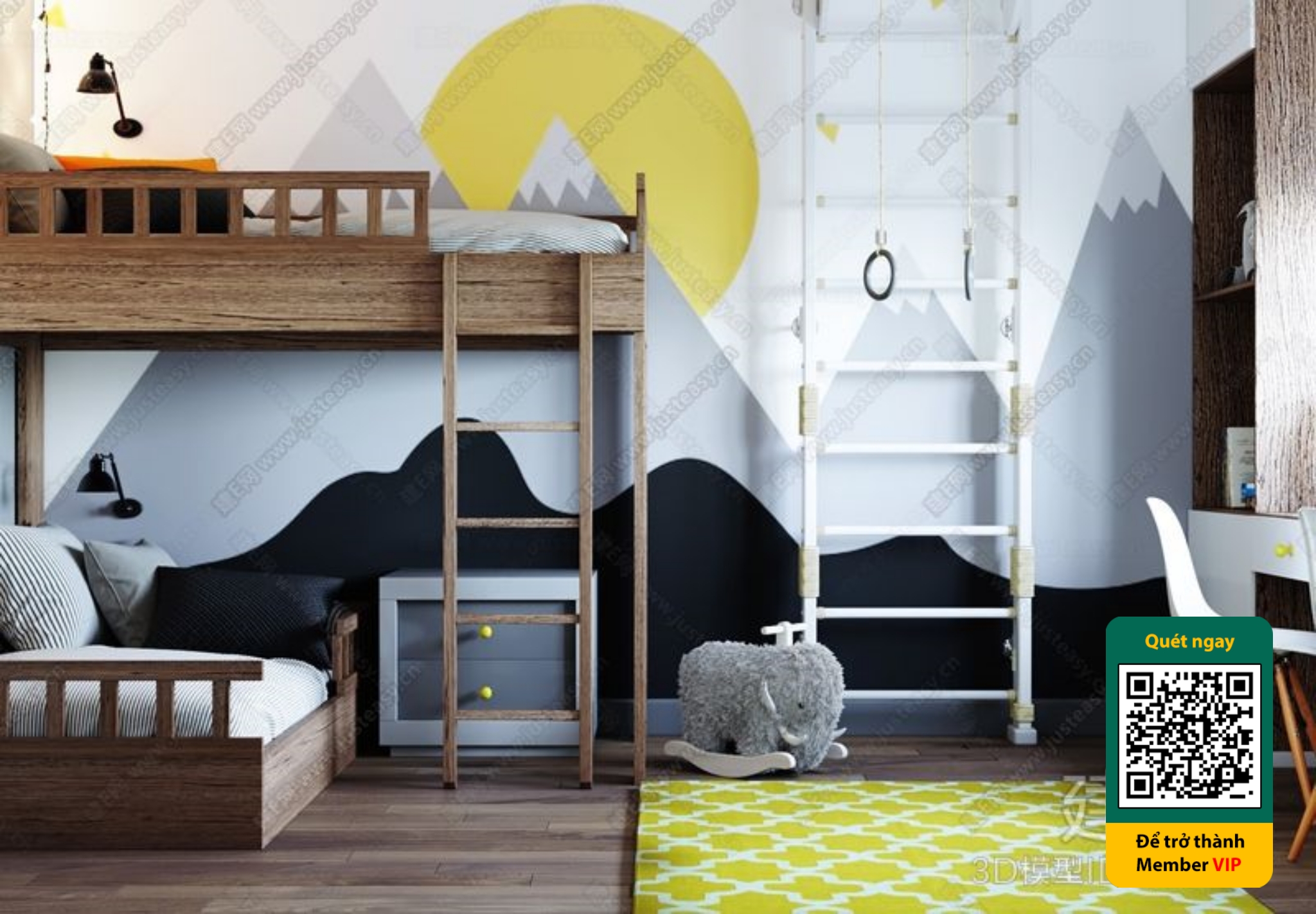 CHILDROOM SETS – VRAY / CORONA – 3D MODEL – 5715 - thumbnail 1