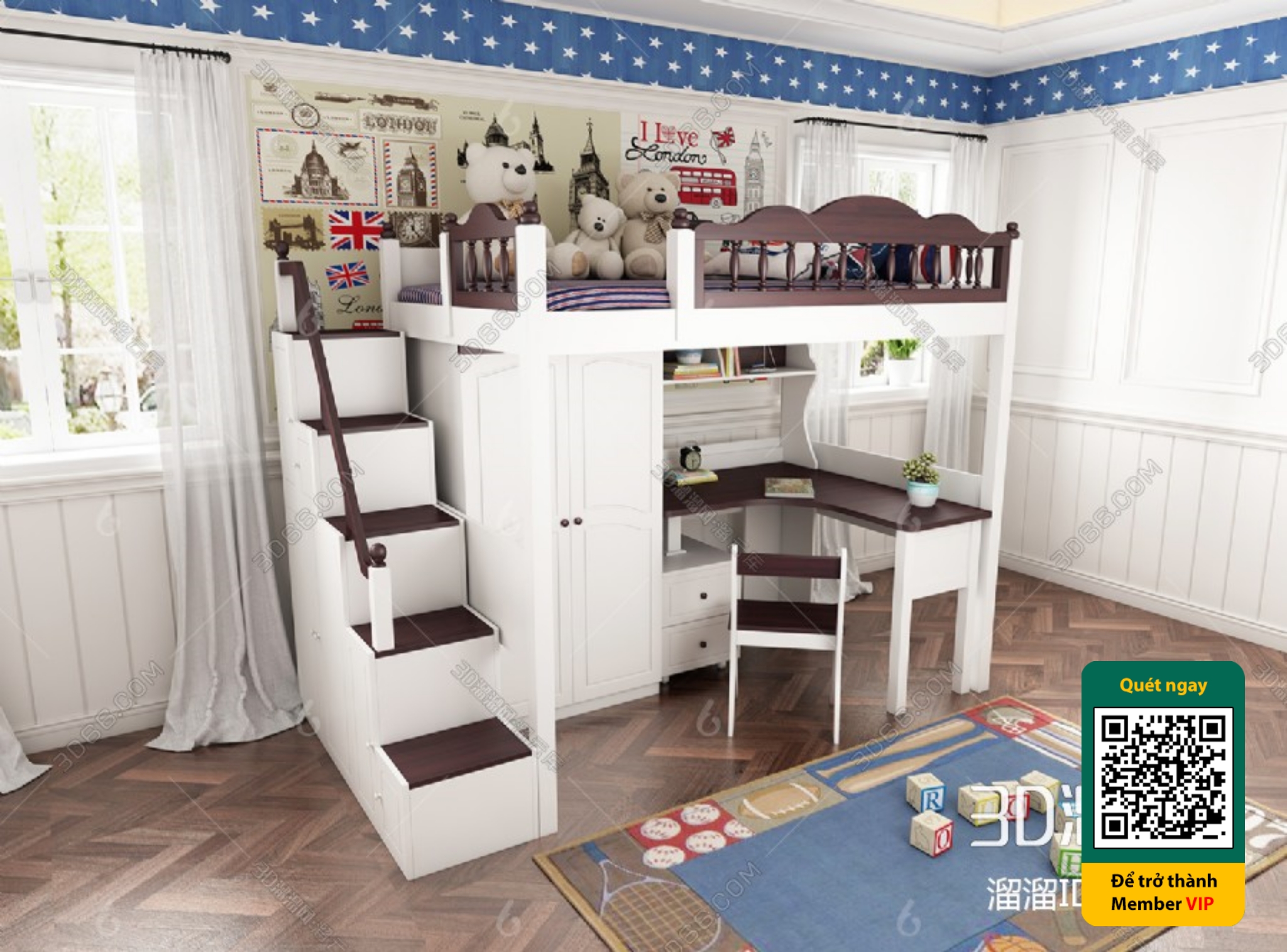 CHILDROOM SETS – VRAY / CORONA – 3D MODEL – 5729 - thumbnail 1