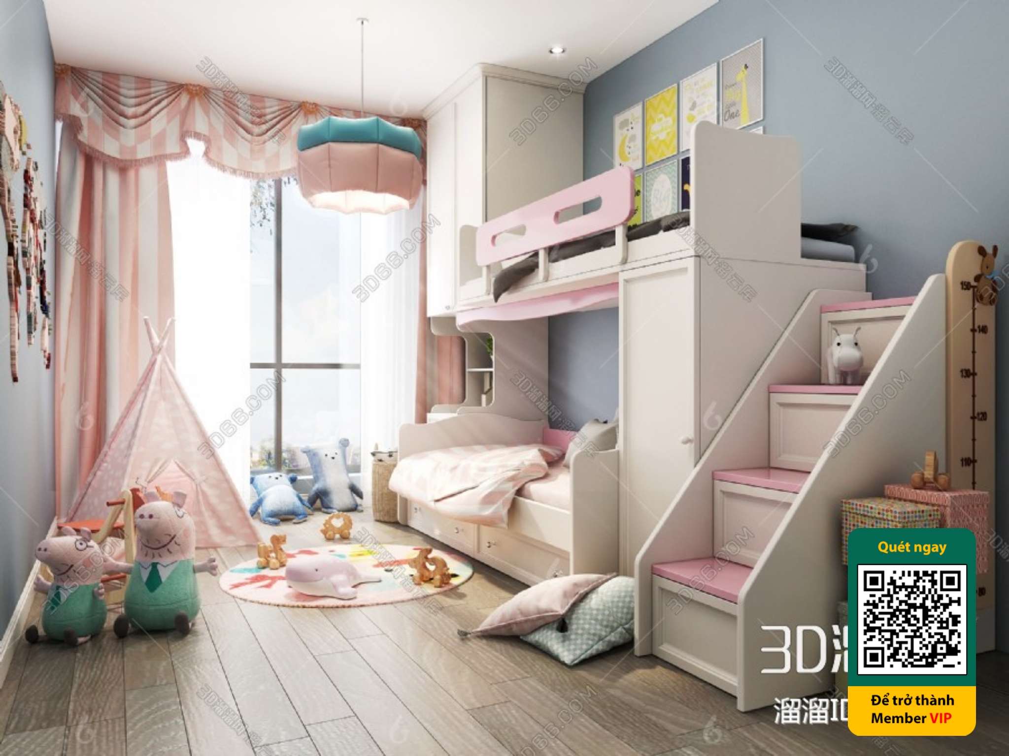 CHILDROOM SETS – VRAY / CORONA – 3D MODEL – 5739 - thumbnail 1