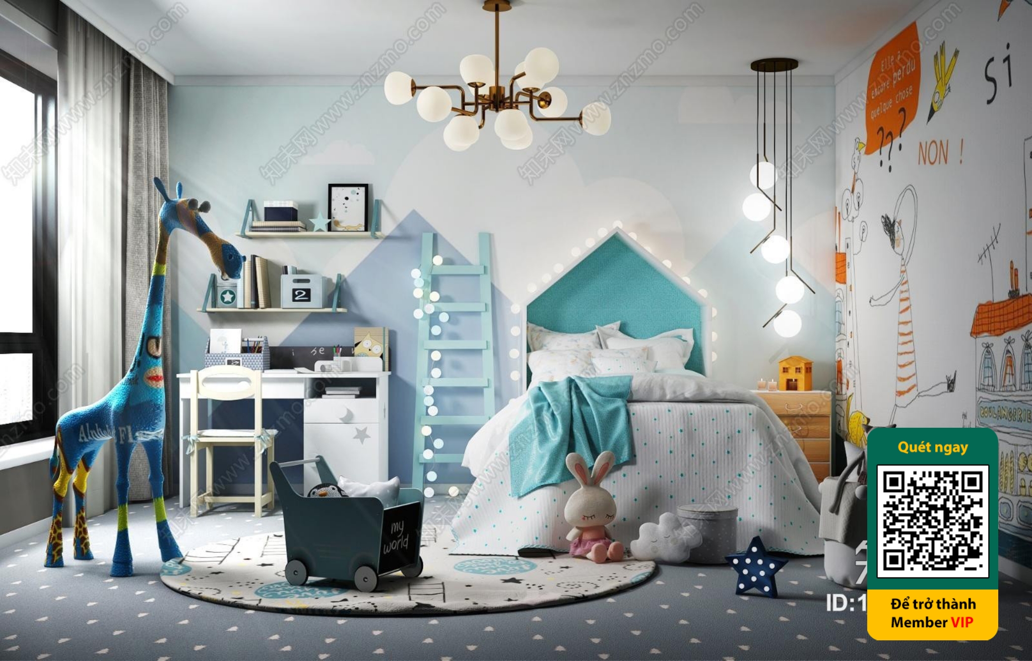 CHILDROOM SETS – VRAY / CORONA – 3D MODEL – 5861 - thumbnail 1