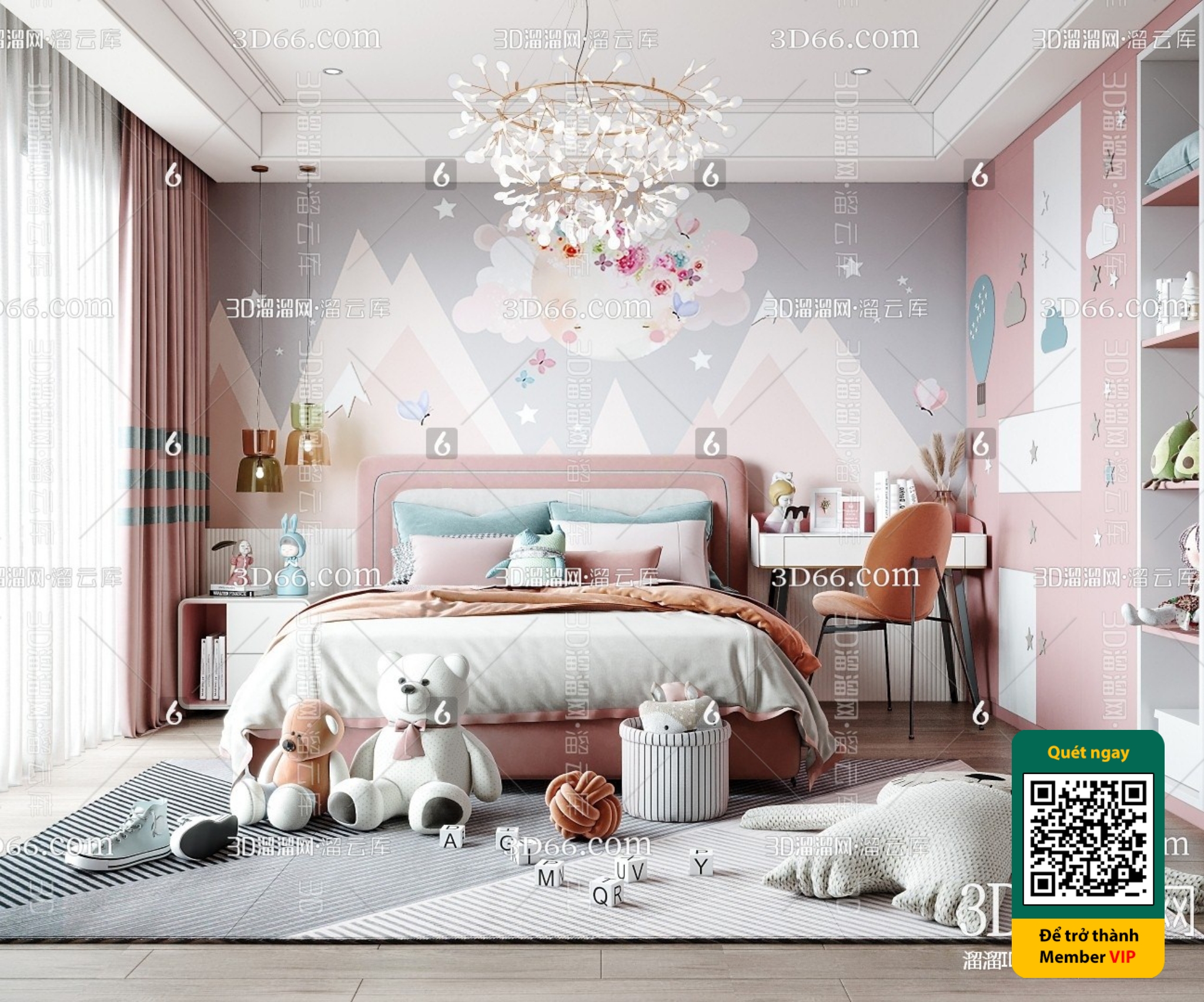 CHILDROOM SETS – VRAY / CORONA – 3D MODEL – 5866 - thumbnail 1