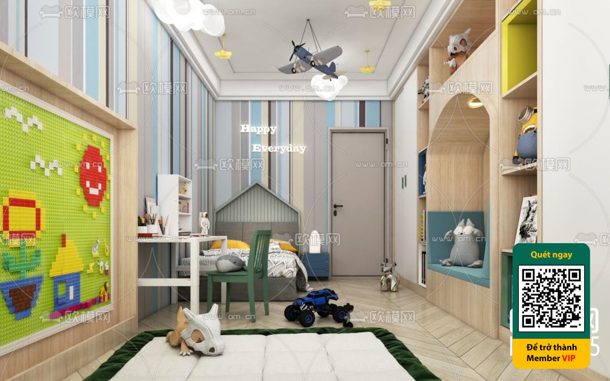 CHILDROOM SETS – VRAY / CORONA – 3D MODEL – 5872 - thumbnail 1