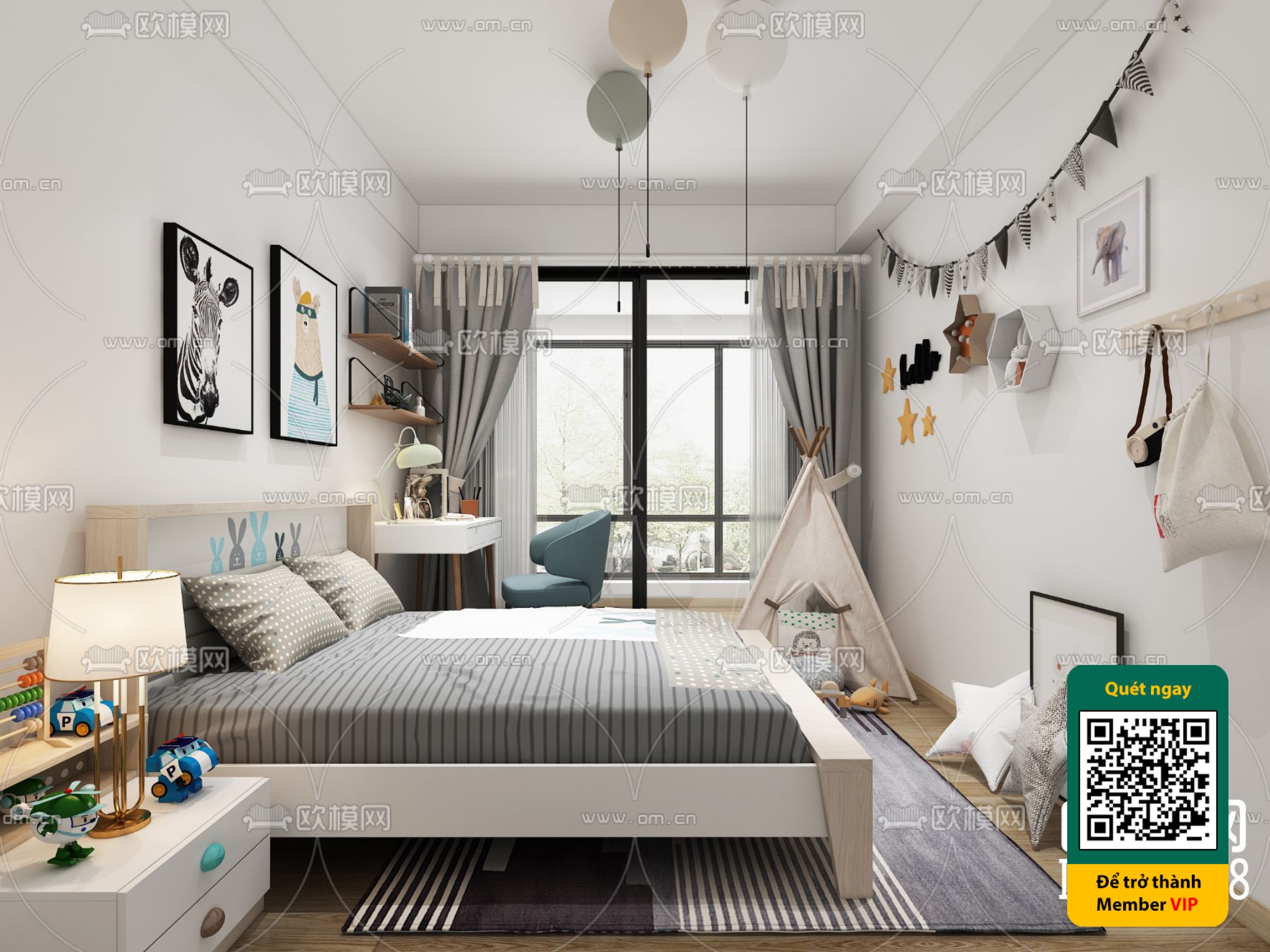 CHILDROOM SETS – VRAY / CORONA – 3D MODEL – 5891 - thumbnail 1