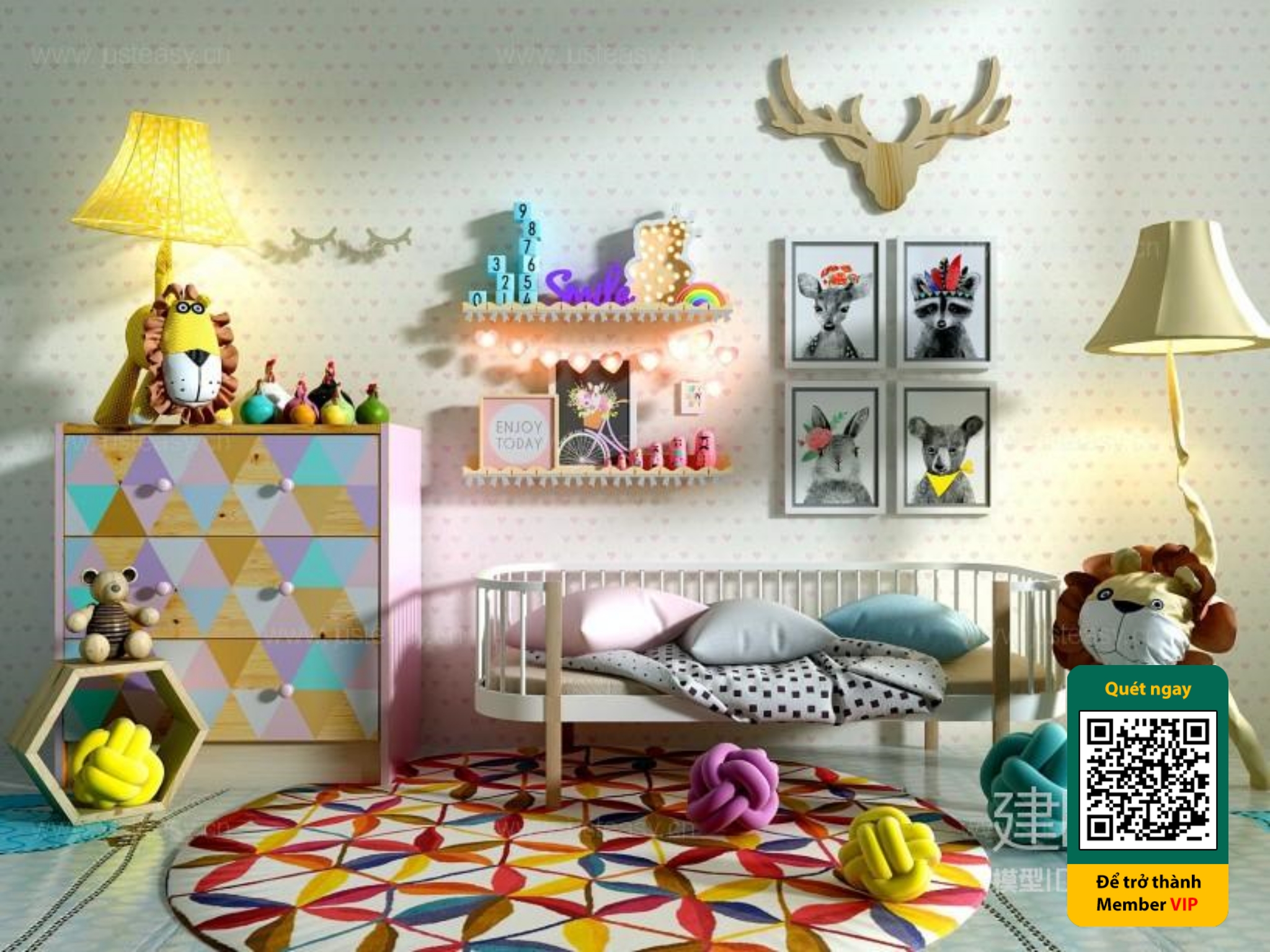 CHILDROOM SETS – VRAY / CORONA – 3D MODEL – 5892 - thumbnail 1