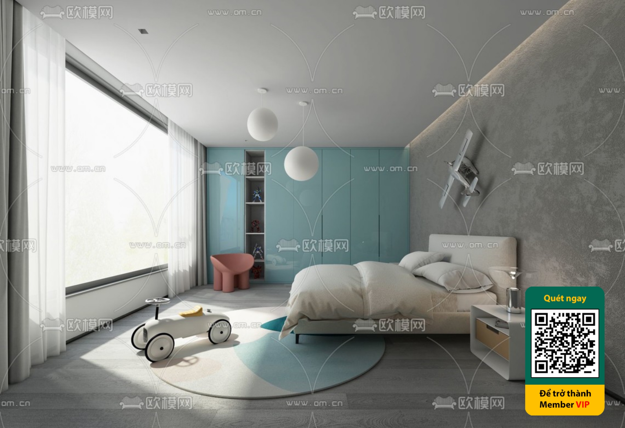 CHILDROOM SETS – VRAY / CORONA – 3D MODEL – 5897 - thumbnail 1