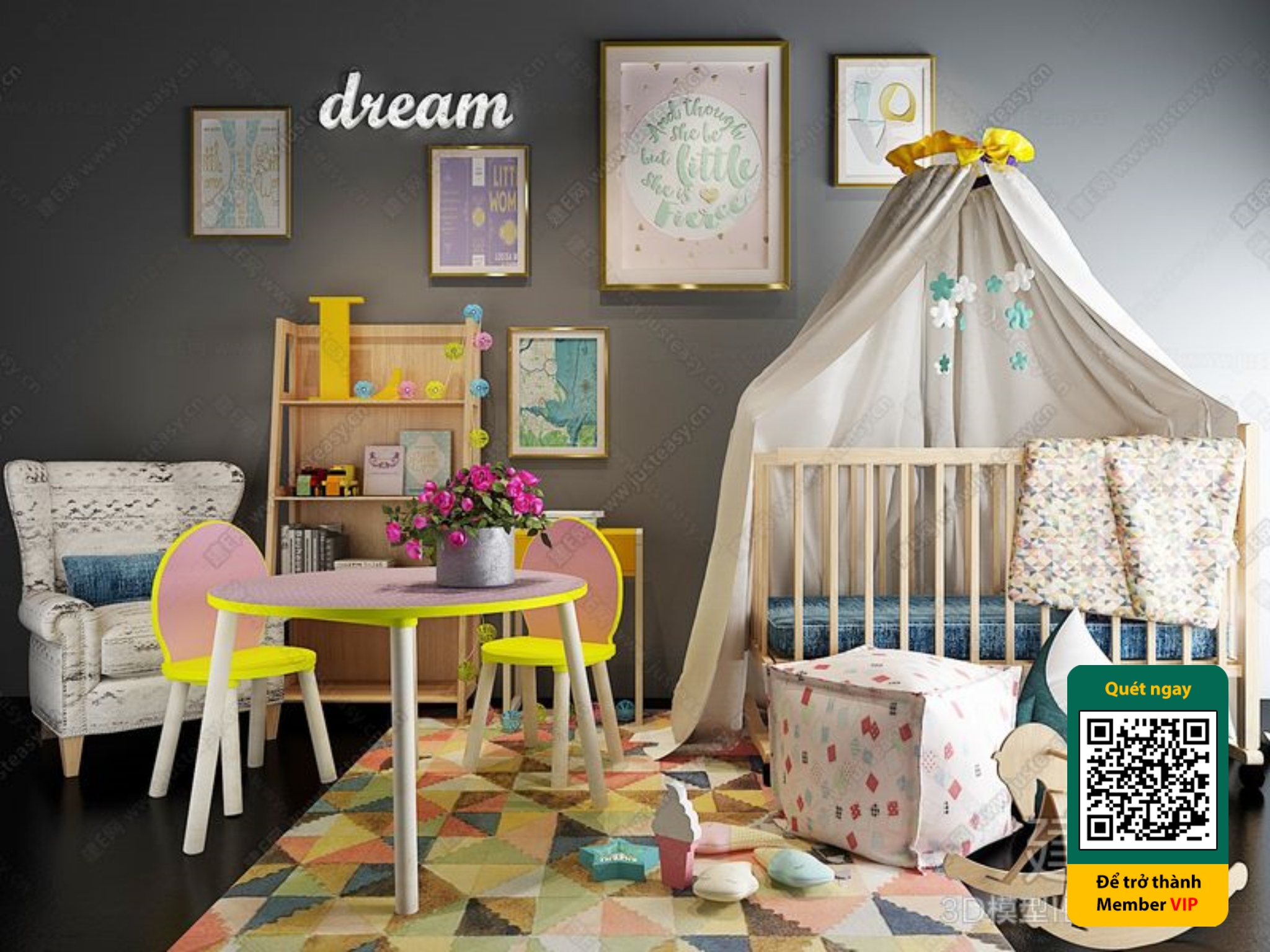 CHILDROOM SETS – VRAY / CORONA – 3D MODEL – 5906 - thumbnail 1