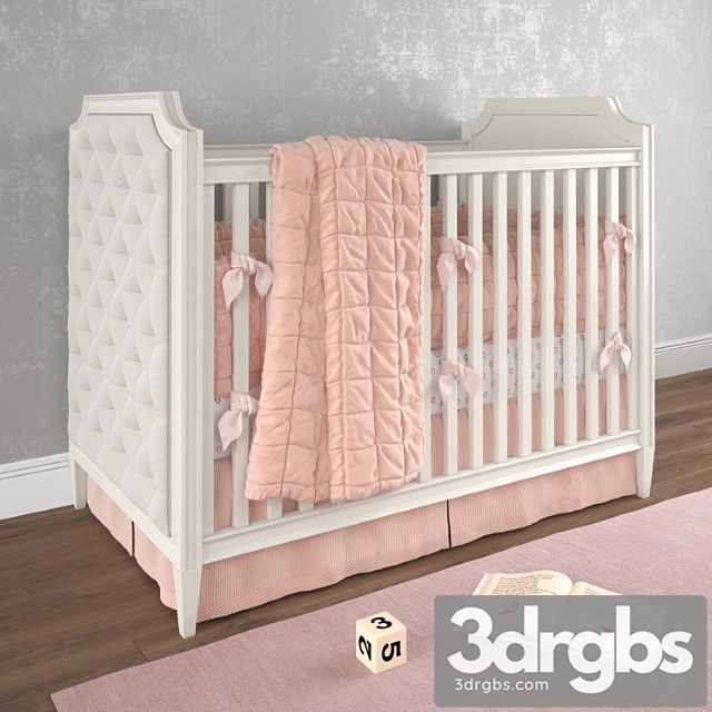 Alexandra Tufted Panel Crib Restoration Hardware 3dsmax Download - thumbnail 1