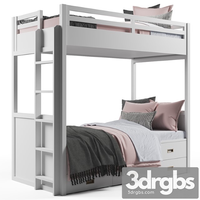 Avalon bunk bed with trundle - thumbnail 1