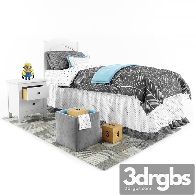 Baby Bed and Accessories 3dsmax Download - thumbnail 1