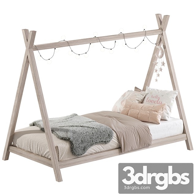 Baby Bed in the Form of a House 4 3dsmax Download - thumbnail 1