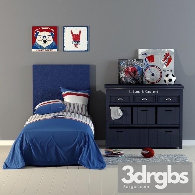 Baby Room Set 05 3dsmax Download - thumbnail 1