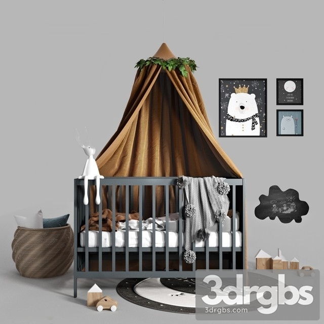 Baby Room Set 08 3dsmax Download - thumbnail 1