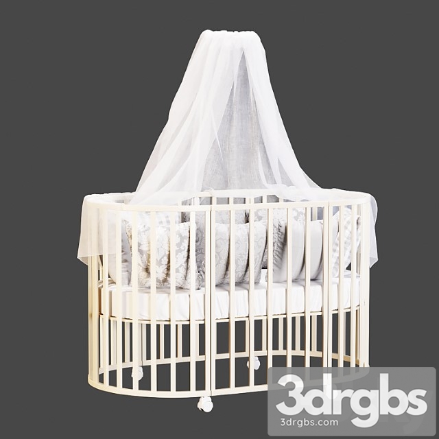 Bed Child Cot 3dsmax Download - thumbnail 1