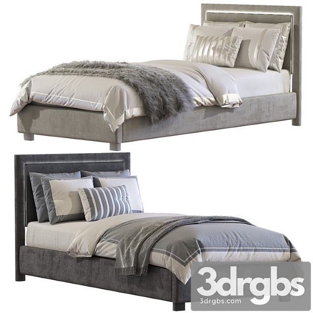 Bed Contemporary After Frame 3 3dsmax Download - thumbnail 1