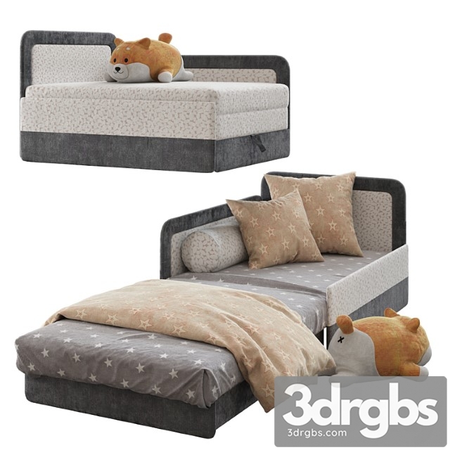 Bed Sofa Mini 3dsmax Download - thumbnail 1