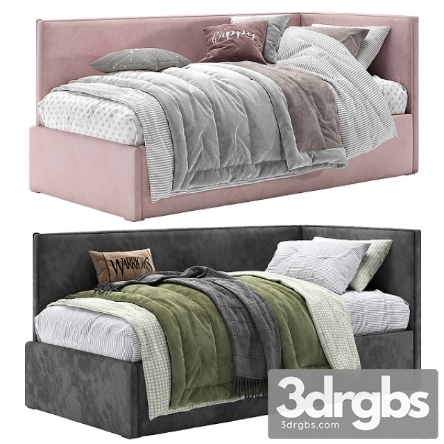 Berto Corner Bed 3dsmax Download - thumbnail 1